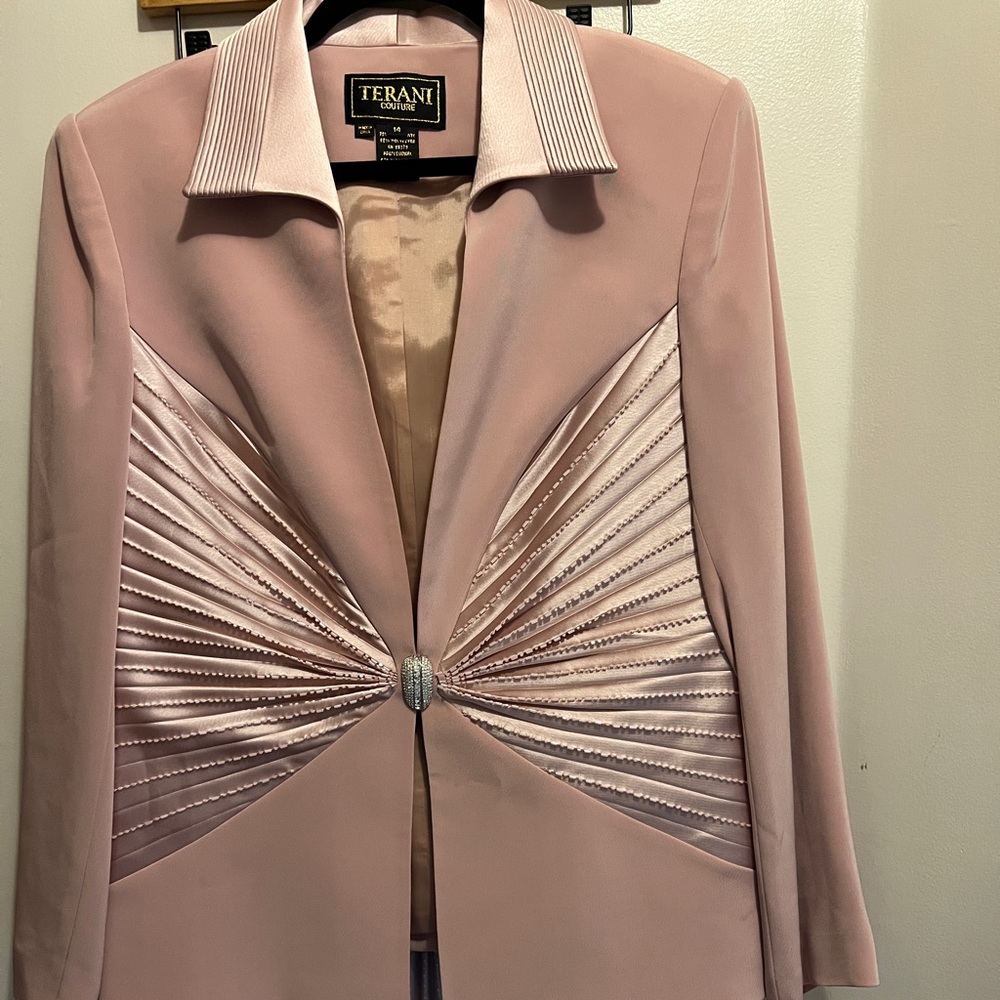 Terani Couture Skirt & Blazer Set.
